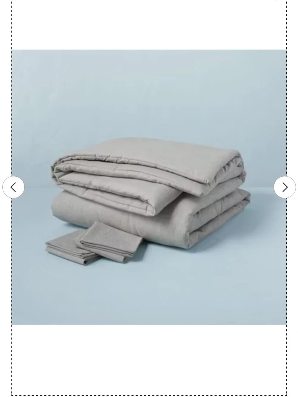 NEW Linen-Cotton Blend Queen Duvet Cover w/Matching Shams. light grey
